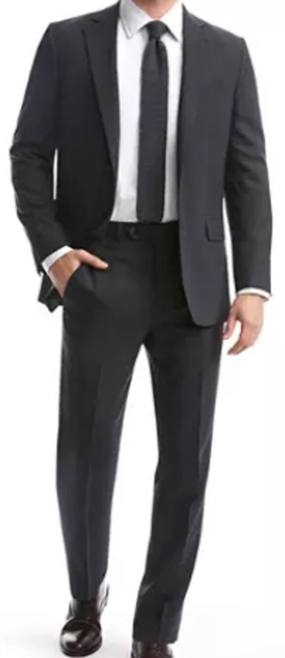 Brooks Brothers Explorer Suit 48R 40W 2 Pairs Pants Charcoal Gray Regent Flat
